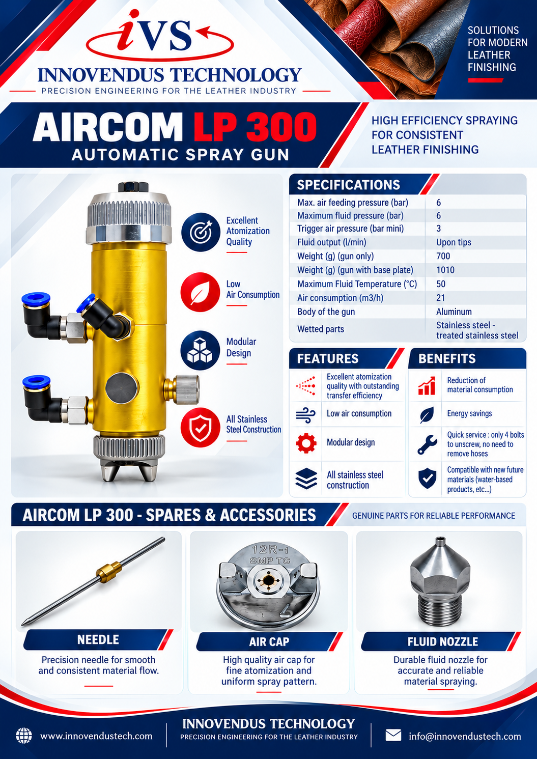 AIRCOM LP 300 automatic spray gun